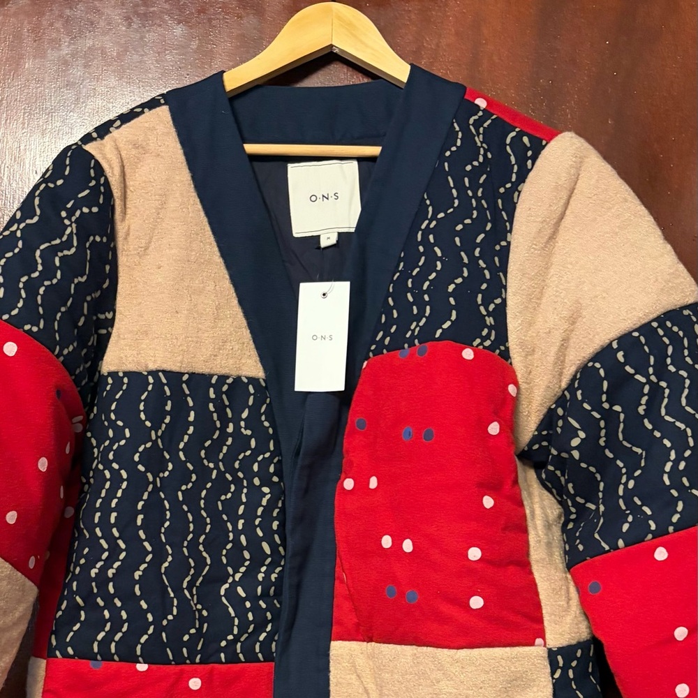 Men’s Colorblock Bomber Jacket - Red, Navy, Tan